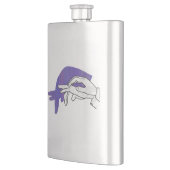 Flasque Silhouette main Anteater violet (Gauche)