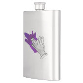 Flasque Silhouette main Wolf pourpre (Gauche)