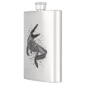 Flasque Silhouette noire d'un crocodile (Gauche)