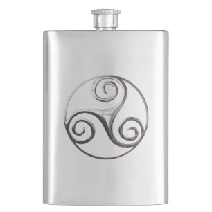 Flasque Silver Triskelion