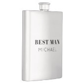 Flasque Simple Bold Personnalisé Best Man Cadeau Boisson H (Droite)