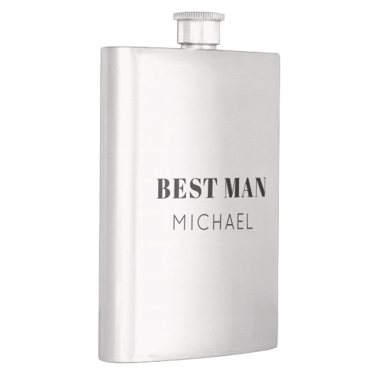 Flasque Simple Bold Personnalisé Best Man Cadeau Boisson H (Droite)
