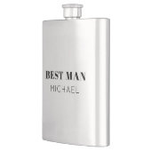 Flasque Simple Bold Personnalisé Best Man Cadeau Boisson H (Gauche)