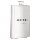 Flasque Simple Bold Personnalisé Groomsman Cadeau Boisson (Droite)