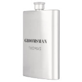 Flasque Simple Bold Personnalisé Groomsman Cadeau Boisson (Gauche)