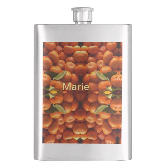 Flasque Simple fruit orange ajouter nom minimal personnali (devant)
