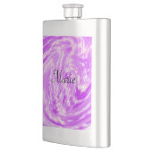 Flasque simple léger rose pastel ajouter votre nom (Gauche)
