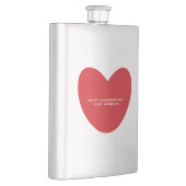 Flasque Simple mignon coeur rouge personnalisé Saint Valen (Droite)