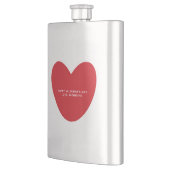 Flasque Simple mignon coeur rouge personnalisé Saint Valen (Gauche)