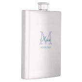 Flasque simple minimum ajouter nom monogramme violet vert (Droite)