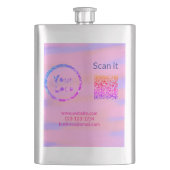 Flasque Simple minimum q r code ajouter logo code d'analys (devant)