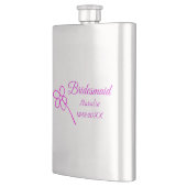 Flasque Simple minimum rose bridesmaid ajouter le nom de l (Gauche)