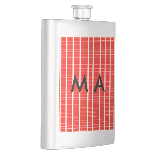 Flasque Simple monogramme ajouter votre nom lettre man min (Droite)