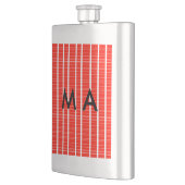 Flasque Simple monogramme ajouter votre nom lettre man min (Gauche)