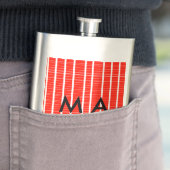 Flasque Simple monogramme ajouter votre nom lettre man min (En situation)