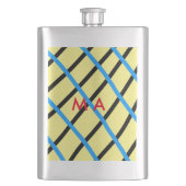 Flasque Simple monogramme ajouter votre nom lettre man min (devant)