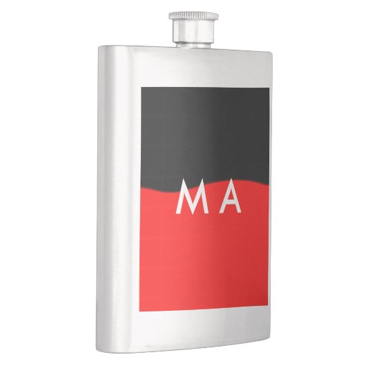 Flasque Simple monogramme ajouter votre nom lettre man min (Droite)