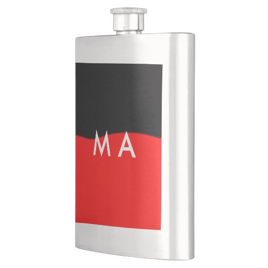 Flasque Simple monogramme ajouter votre nom lettre man min (Gauche)