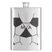 Flasque Simple monogramme ajouter votre nom lettre man min (devant)