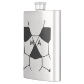 Flasque Simple monogramme ajouter votre nom lettre man min (Gauche)