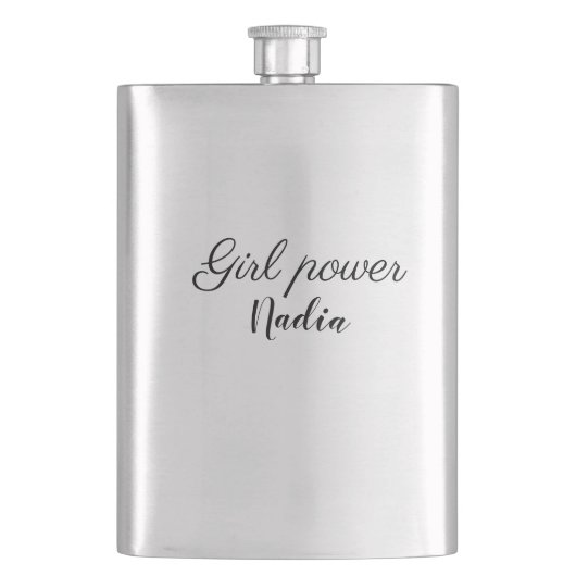 Flasque simple pouvoir minimal des filles ajouter le nom t (devant)