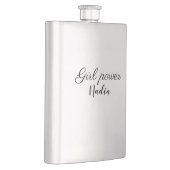 Flasque simple pouvoir minimal des filles ajouter le nom t (Droite)