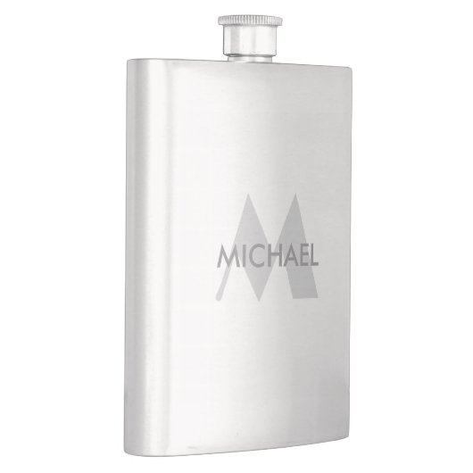 Flasque Simply Elegant Monogram and Name (Droite)