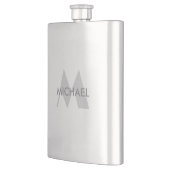 Flasque Simply Elegant Monogram and Name (Gauche)