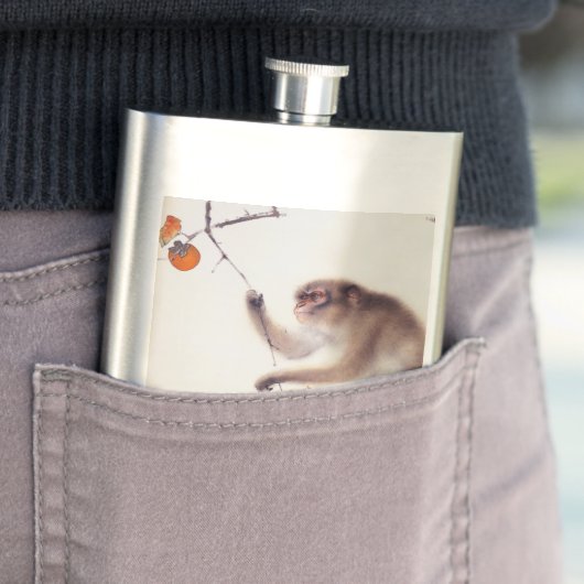 Flasque Singe dans un arbre de kaki (En situation)