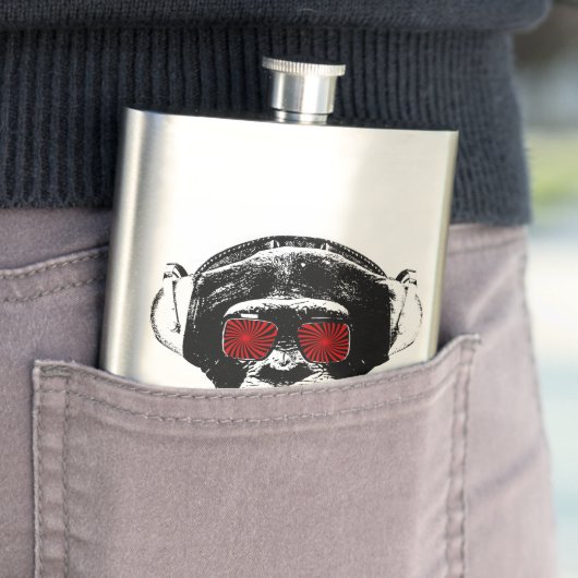 Flasque Singe drôle (En situation)