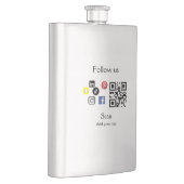 Flasque Site web d'entreprise simple code à barres QR code (Droite)