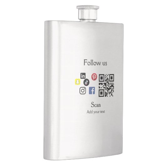 Flasque Site web d'entreprise simple code à barres QR code (Droite)