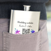 Flasque Site web mariage minimal simple Q R code ajouter n (En situation)