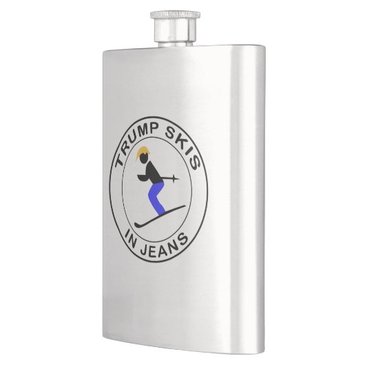 Flasque Skis d'atout dans des jeans (Gauche)