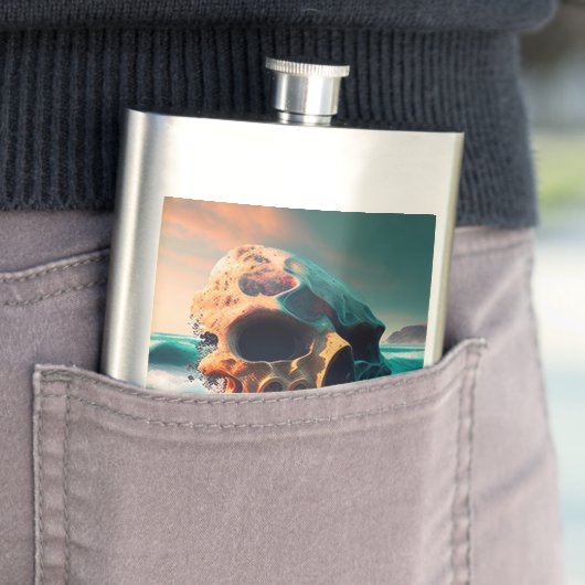 Flasque Skull on the beach (En situation)