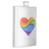 Flasque SlipperyJoe's orgueillement coeur courbes forme 3D (Droite)