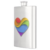 Flasque SlipperyJoe's orgueillement coeur courbes forme 3D (Gauche)