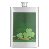 Flasque SlipperyJoe's Saint Patrick's Day three-leaf clove (devant)