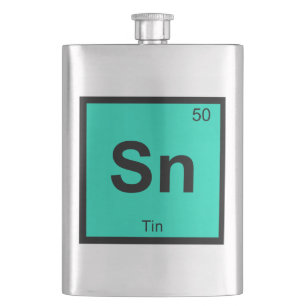 Flasque Sn - Chimie Tin Élément de symbole de table périod