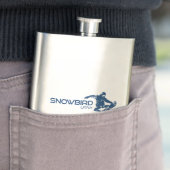 Flasque Snowbird Utah Snowboardeur (En situation)