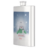 Flasque Snowman avec une écharpe verte (Gauche)