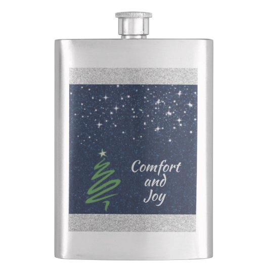 Flasque Soirée bleu joyeux (devant)