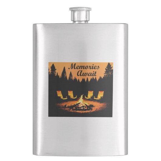 Flasque Souvenirs du camping en attente (devant)