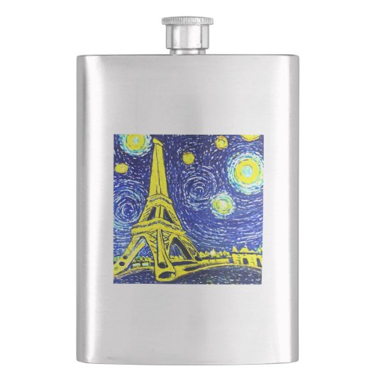 Flasque Starry Night Paris France (devant)