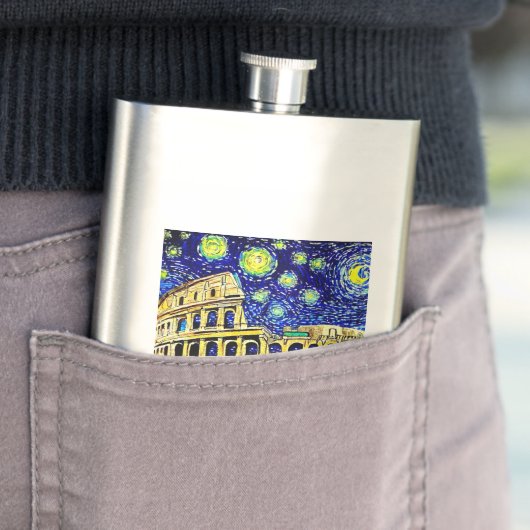 Flasque Starry Night Rome Italie (En situation)