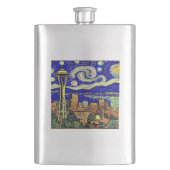 Flasque Starry Night Seattle Washington (devant)