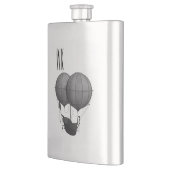 Flasque Steampunk Design Monogramme noir et blanc (Gauche)