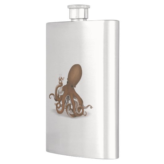 Flasque Steampunk Octopus Holding Flask Science Chimie (Gauche)