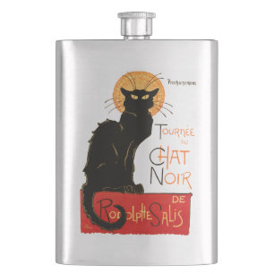 Flasque Steinlen Chat Noir Classique Art Français