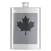 Flasque Style canadien de feuille d'érable noire (devant)